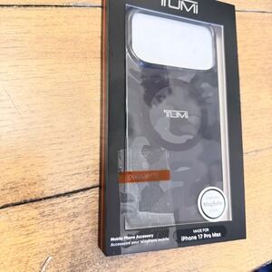 Tumi iPhone 17 Pro Max Case Gray Camo New MagSafe Slim Protective Cover